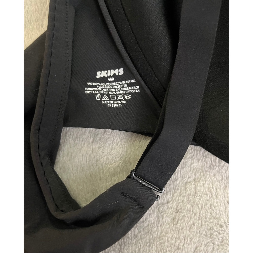 Skims 46D Fits Everybody T-Shirt Bra Onyx Black Underwire SK-BR-F-0164 - Picture 5 of 5